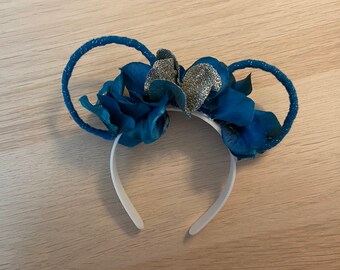 Merida styled Mickey Mouse Ears American Doll Sized headband / American Girl  / Mickey Ears / floral Mickey Ears / Matching Disney Ears