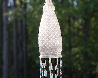 Wine Bottle and Sea Glass Windchime