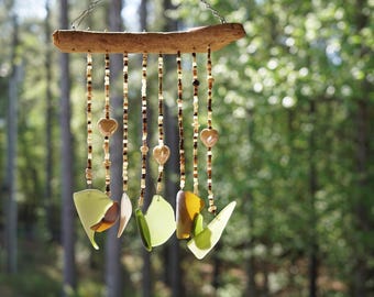 Sea Glass Window hanging or Windchime, wind chime