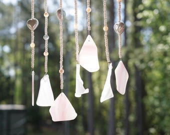 Sea Glass Window hanging or Windchime, wind chime