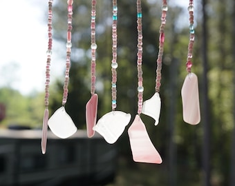 Sea Glass Window hanging or Windchime, wind chime