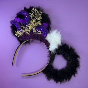 Ursula Inspired Mickey Ears / Mickey Mouse Ears / Disney Mickey Ears / Villain Mouse Ears / Mickey Ears Headband