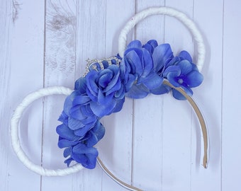 Cinderella Mickey Mouse Ears/ Floral Mickey Ears / Custom Mickey Ears / Disney Mickey Ears / Disney Mouse Ears / Mickey Ears Headband
