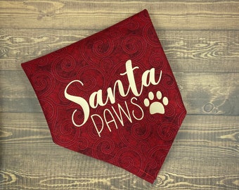 Medium Large Dog Christmas Bandana / holiday dog bandana / Christmas dog mom gift