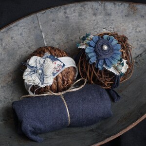 Newborn Headbands and matching wrap