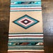 Tan and Teal Aztec Rug, Tribal Rug, Southwestern Throw Rug, Kilim, Boho ...