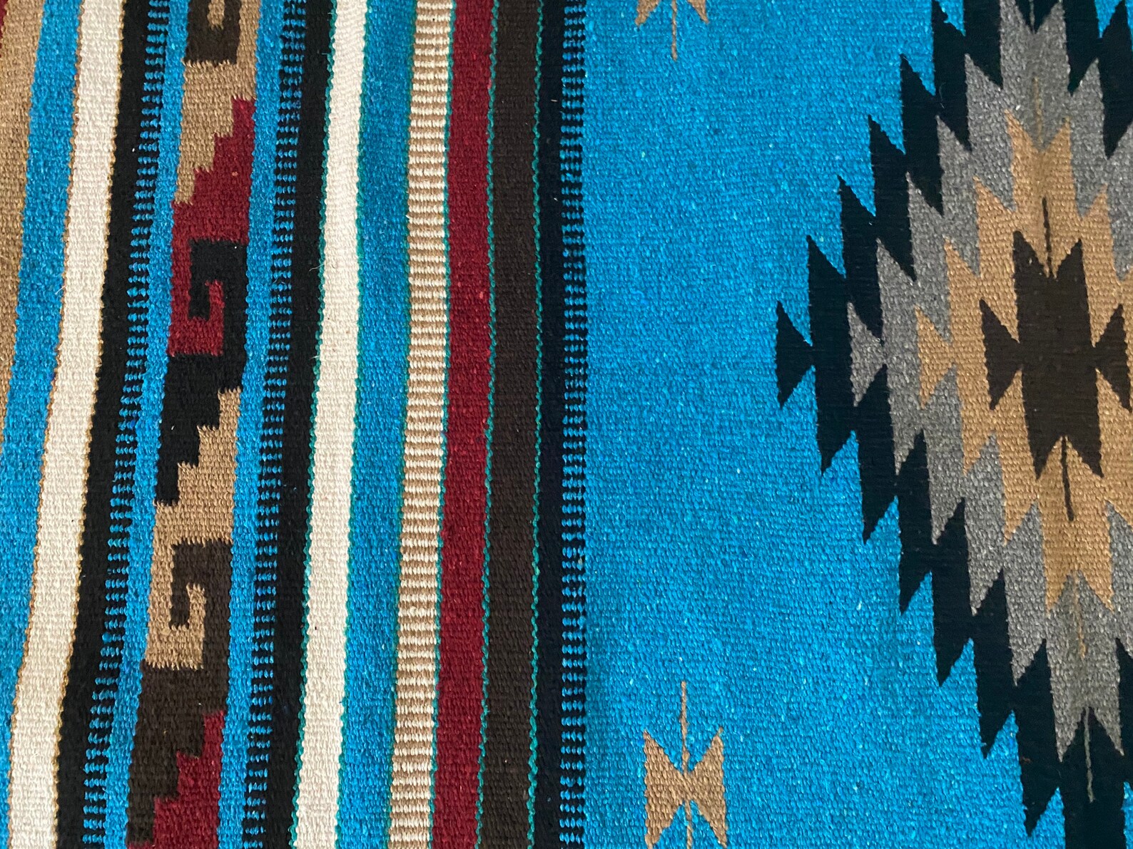 Alfombra azteca turquesa alfombra tribal alfombra de tiro | Etsy