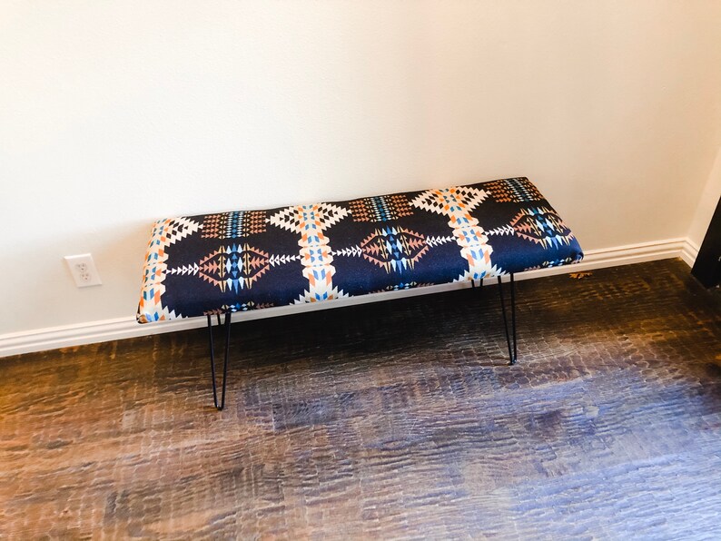 Pendleton Rancho Arroyo schwarze Bank mit Hairpin Beine | Etsy