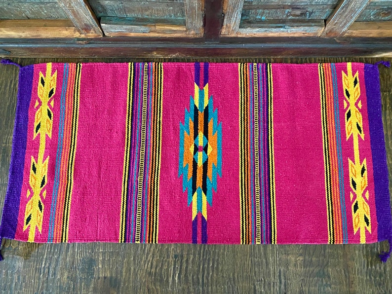 Pink and Purple Aztec Rug Tribal Rug Southwestern Rug Etsy