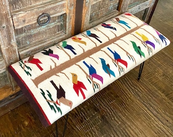 Southwest Rug Bench – 42" – Tree of Life Pattern