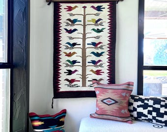 Tree of Life Southwest Wall Tapestry:  Wool small (27x44) Hanger Not included
