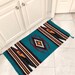 Small Teal Aztec Rug Tribal Rug Southwestern Throw Rug - Etsy