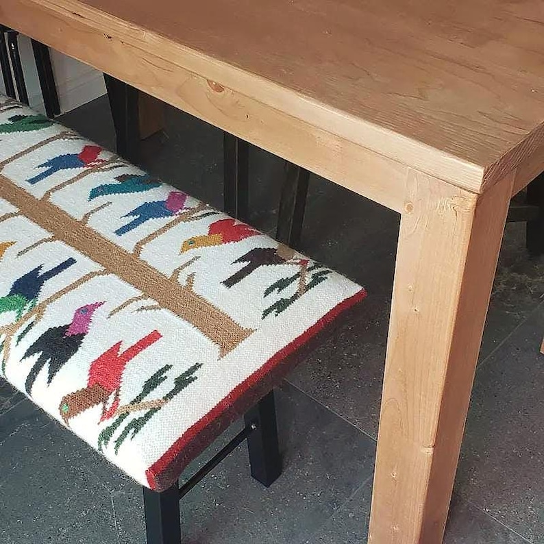 Southwest Rug Bench – 42" – Tree of Life Pattern afbeelding 9