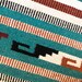 Tan and Teal Aztec Rug, Tribal Rug, Southwestern Throw Rug, Kilim, Boho ...