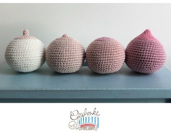 Crocheted breast model for midwives - teaching aids - teaching model for breastfeeding advice - 4 different shapes to choose from in shades of pink