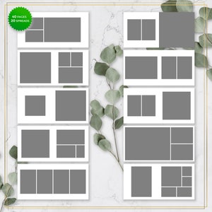 Wedding Album Template, 12x12 and 10x10 Wedding Photobook Templates Included!, Photoshop Template, INSTANT DOWNLOAD!