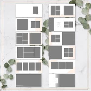 Wedding Album Template, 12x12 and 8x8 Wedding Photobook Templates Included!, Photoshop Template, INSTANT DOWNLOAD!