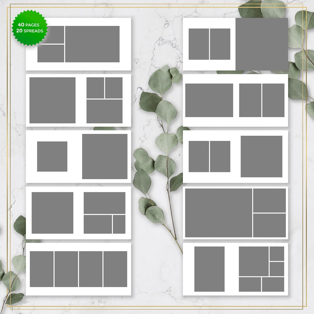 Elegant Wedding Album Template: 12x12 & 10x10 Photoshop Photobook ...