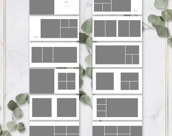 Wedding Album Template, 12x12 and 8x8 Wedding Photobook Templates Included!, Photoshop Template, INSTANT DOWNLOAD!