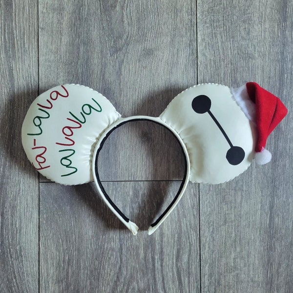 Baymax Fa La Laliday ears: Faux Leather Holiday Headband