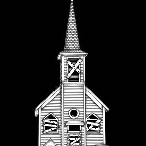Stampa della Chiesa abbandonata