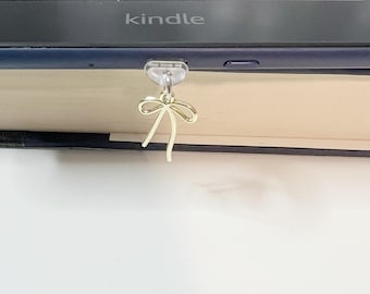 Gold Bow Kindle Charm, Phone Charm