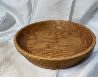 Red Oak hardwood bowl finished with food safe mineral oil