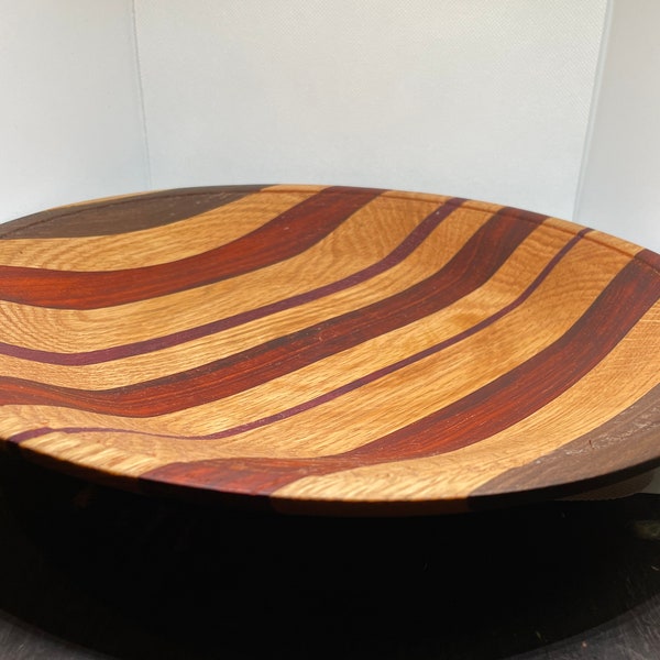 Exotic hard wood bowl/platter finished in food safe mineral oil