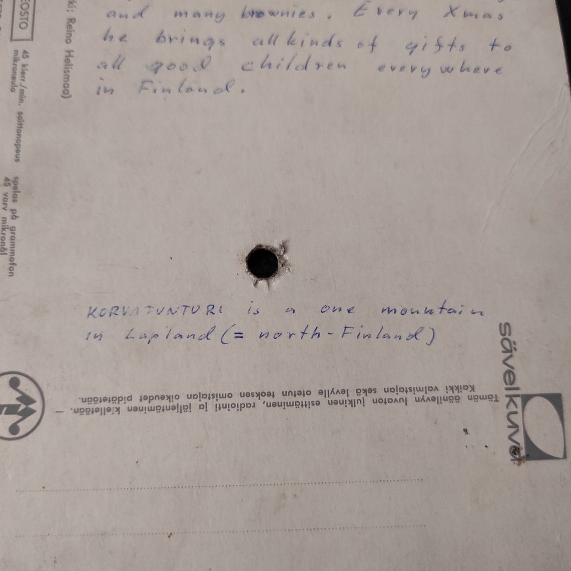 Vinyl Postcard Postcard Record 45 Records New Year Card Etsy