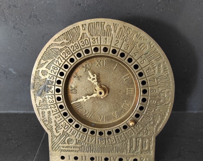 Vintage German Clock, Solid Brass Zodiac Clock Etsy