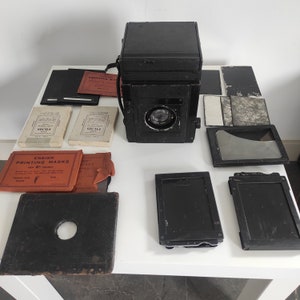 Vintage  Soho Reflex Camera, Popular Pressman Folding Camera, 6 In Pres 1:4.5 Lens