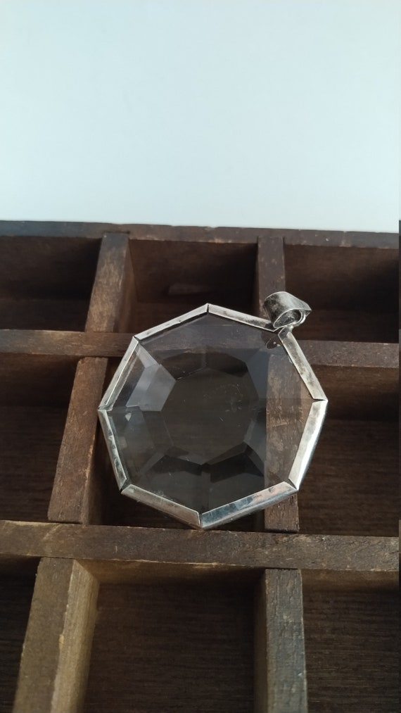 Glass Pendant, Vintage jewelry, succulent jewelry,