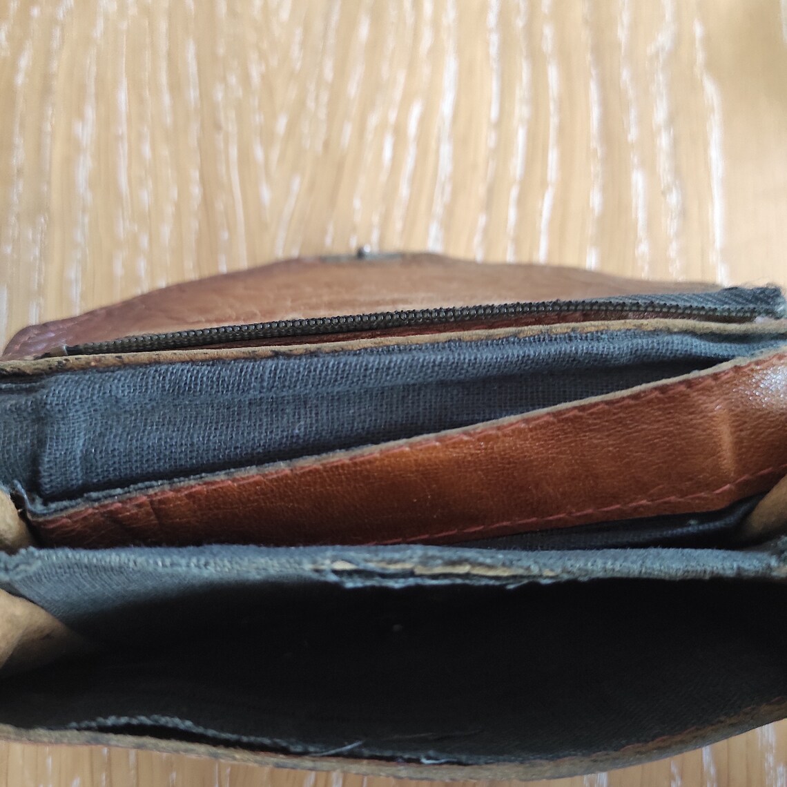 Antique Leather Wallet, Vintage Genuine Leather, Handmade Etsy