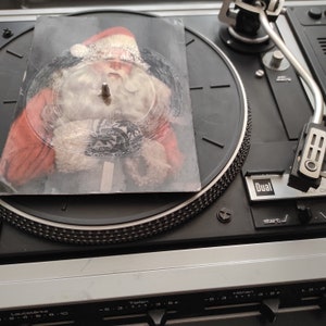 Cartolina in vinile, record da cartolina, 45 dischi, biglietto di Capodanno, uomo natale