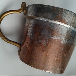 Cubo de champán, enfriador de vino, florero de cobre, soporte de la planta de la olla, cubo martillado de la mano, decoraciones antiguas de la boda, enfriador de cobre
