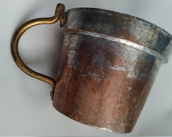 Champagne Bucket, Wine Cooler , Vaso di rame, Vaso di piante di pentola, Secchio martellato a mano, decorazioni di nozze antiche, refrigeratore di rame