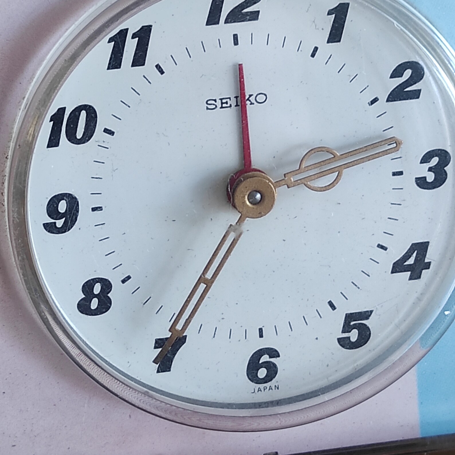 Seiko Puppet Windup 1970's Alarm Clock in Book Case, Switzerland