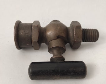 Vintage Brass Water Faucet Switch, Retro Plumbing Decor