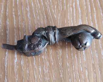 Antique Brass Hand Door Knocker, Ottoman Era Home Decor