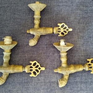 Vintage Faucet, Water Valve, Faucet, Antique Brass Water Faucet, retro bathroom decor, plumbing