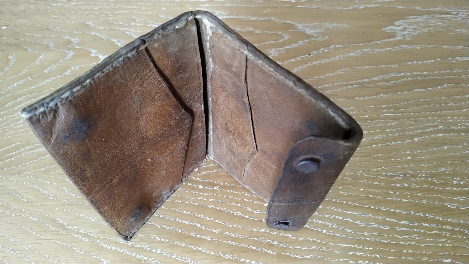 Antique Leather Wallet, Vintage Genuine Leather, Handmade Etsy