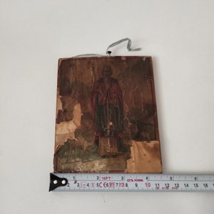 Antike Ikone, religiöses Wohndekor, katholische Kunst, katholisches Geschenk, katholischen Vintage, christliches Dekor, religiöse Ikone, Holz Ikone,
