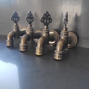 Retro Water Faucets, Water Valve,  Retro Bathroom Decor, Plumbing, Water Tab, Ornate Water Faucet