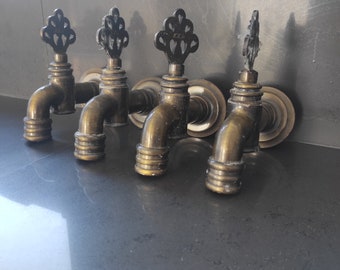 Retro Ornate Water Faucet, Plumbing, Old Country Decor