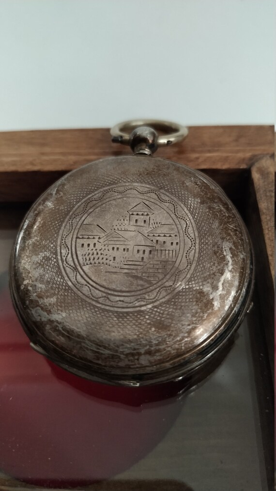 Antique pocket watch with wooden Watch Display Box - image 6