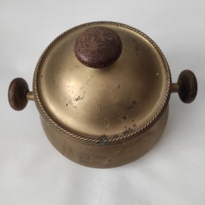 Vintage Brass Pot, Cookware, Kitchen Decor