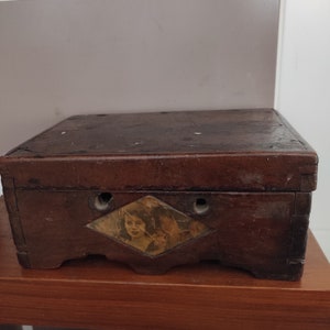 Holzschmuckschatulle, Schmuckschatulle, Hochzeitsschmuck, Makeup Box, mit originalem Spiegel