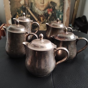 Servizio tè, servizio caffè vintage, teiera, caffettiera, pentola per latte, Art Deco, tea party, set da tè, arredamento da cucina vintage, set di 5