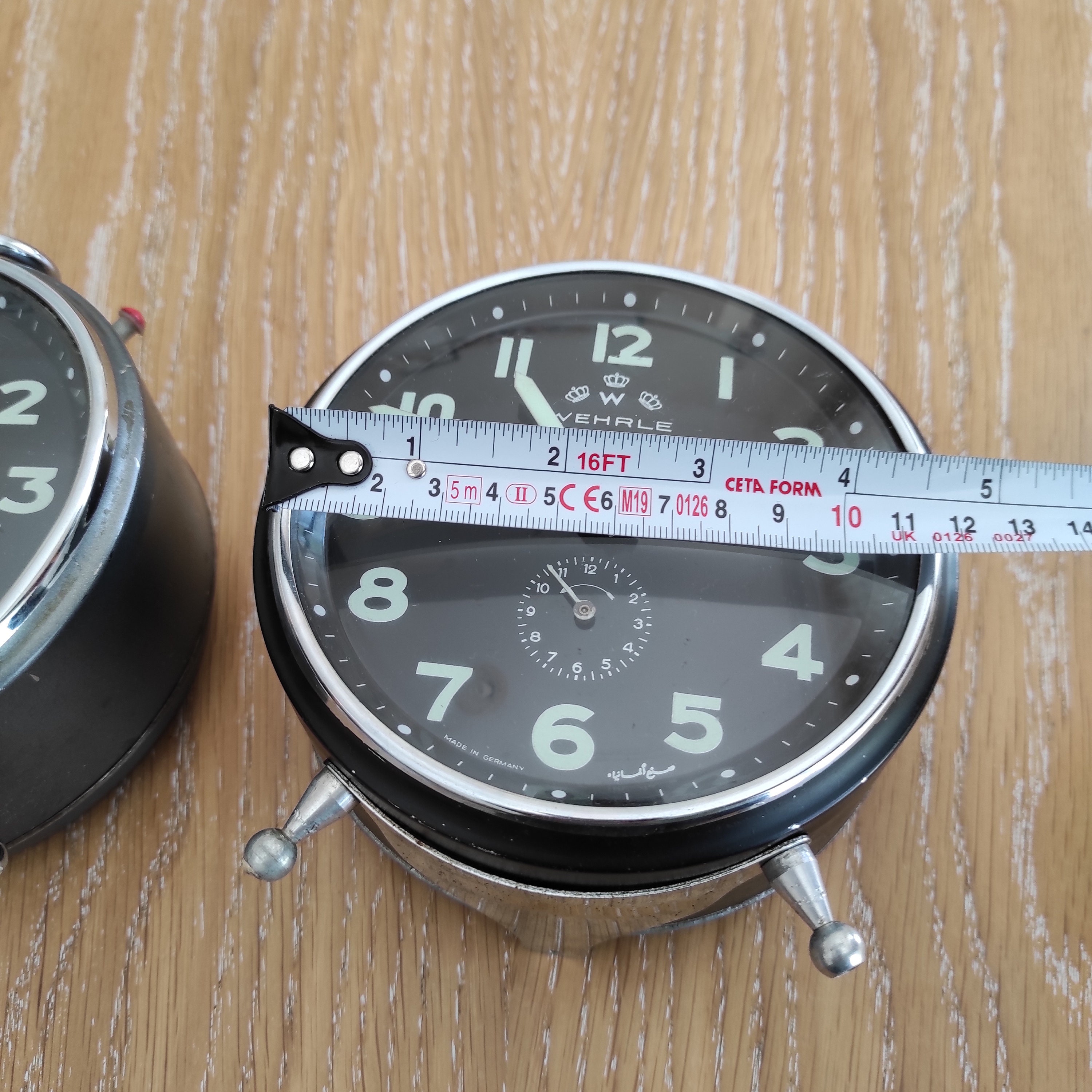 Wehrle Three in One Clock Vintage German Alarm Clock Desk Etsy Australia