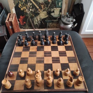 Wooden Chess Set, Chess Board, Chess Table, Christmas Gift, Wooden Board, Wooden Game
